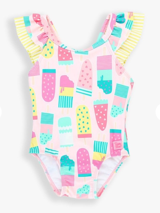 Ruffle Butts Other - Rufflebutts Ice Cream Social Bow V-Back One Piece Swimsuit 3T